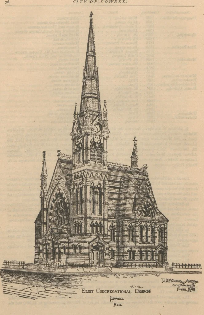 An illustration from Industries of Massachusetts : historical and descriptive review of Lynn, Lowell, Lawrence, Haverhill, Salem, Beverly, Peabody, Danvers, Gloucester, Newburyport and Amesbury, and their leading manufacturers and merchants, 1886, leaf 54