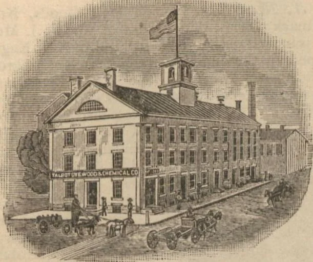 An illustration from Industries of Massachusetts : historical and descriptive review of Lynn, Lowell, Lawrence, Haverhill, Salem, Beverly, Peabody, Danvers, Gloucester, Newburyport and Amesbury, and their leading manufacturers and merchants, 1886, leaf 75