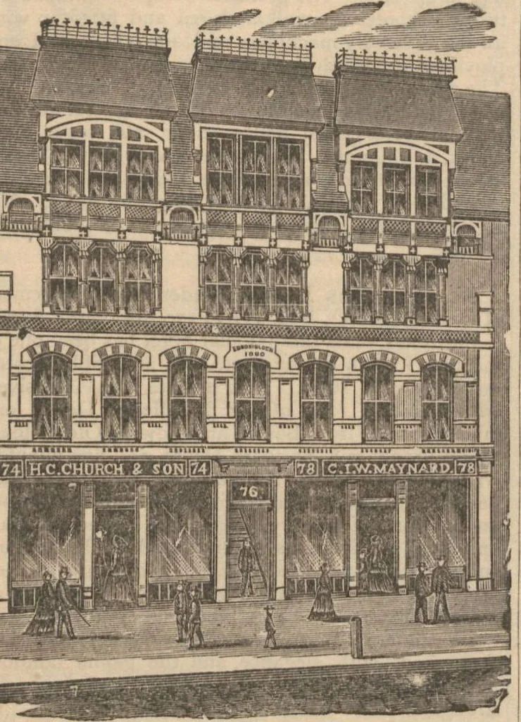An illustration from Industries of Massachusetts : historical and descriptive review of Lynn, Lowell, Lawrence, Haverhill, Salem, Beverly, Peabody, Danvers, Gloucester, Newburyport and Amesbury, and their leading manufacturers and merchants, 1886, leaf 80