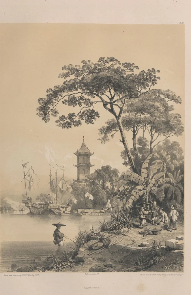 An illustration from Sketches of China and the Chinese / from drawings by Auguste Borget, 1842, leaf 49