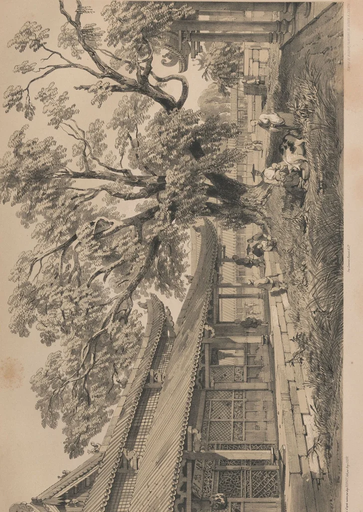 An illustration from Sketches of China and the Chinese / from drawings by Auguste Borget, 1842, leaf 55