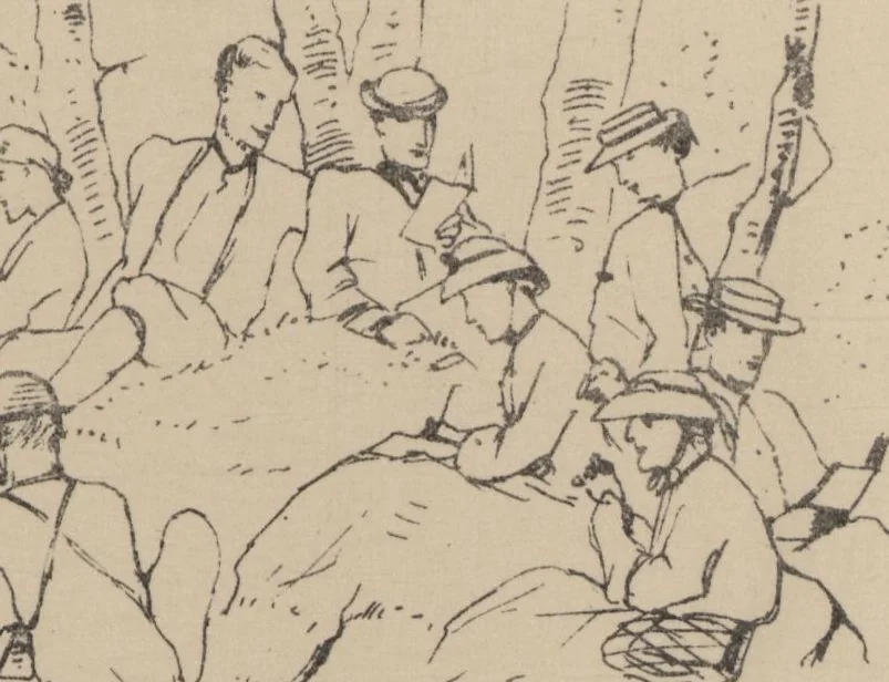 An illustration from How we spent the summer, or, A "Voyage en zigzag" in Switzerland and Tyrol with some members of the Alpine Club : from the sketch book of one of the party [i.e. Elizabeth Tuckett], 1864, leaf 62