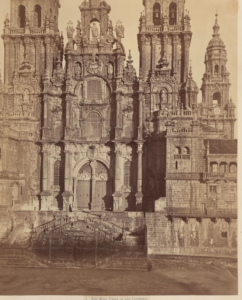 An illustration from The Cathedral of Santiago de Compostella in Spain, showing especially the sculpture of the Pórtico de la Gloria by Mestre Mateo / a series of twenty photographs recently taken by Thurston Thompson, 1868, leaf 12