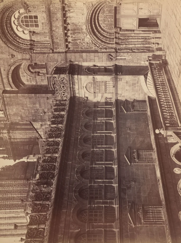 An illustration from The Cathedral of Santiago de Compostella in Spain, showing especially the sculpture of the Pórtico de la Gloria by Mestre Mateo / a series of twenty photographs recently taken by Thurston Thompson, 1868, leaf 44
