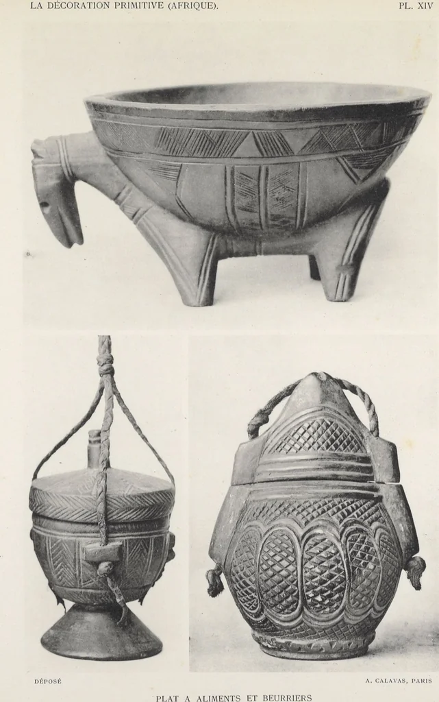 An illustration from La decoration primitive : Afrique : quarante-deux planches accompagnées d'une préface et d'une table descriptive / P.-C. Lepage, 1922, leaf 40