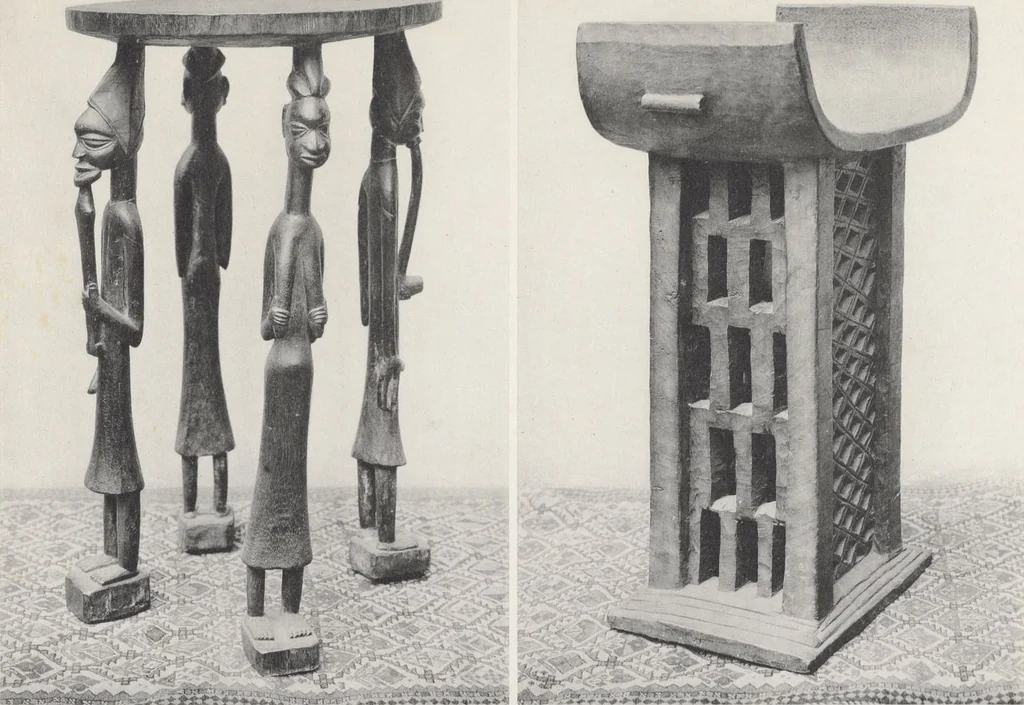 An illustration from La decoration primitive : Afrique : quarante-deux planches accompagnées d'une préface et d'une table descriptive / P.-C. Lepage, 1922, leaf 56
