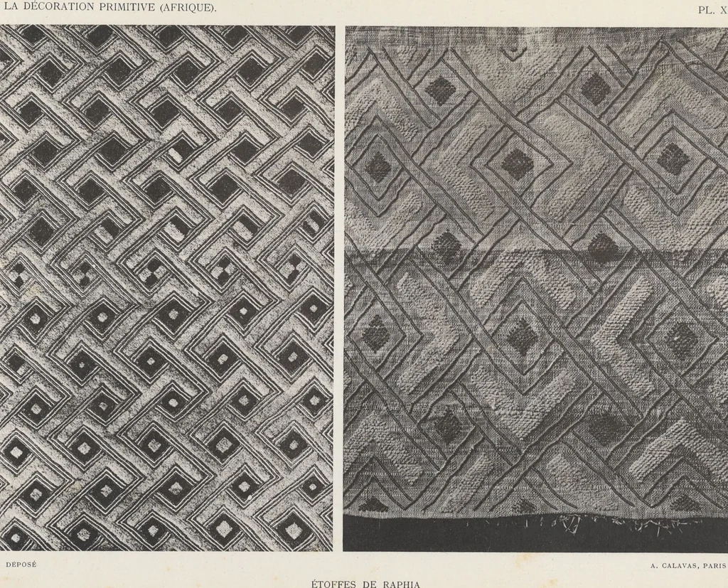 An illustration from La decoration primitive : Afrique : quarante-deux planches accompagnées d'une préface et d'une table descriptive / P.-C. Lepage, 1922, leaf 92