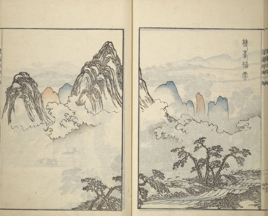 An illustration from Guide to Chinese Painting (Kanga shinan nihen 漢画指南二編), Second Series : [volume 3], 1810, leaf 32