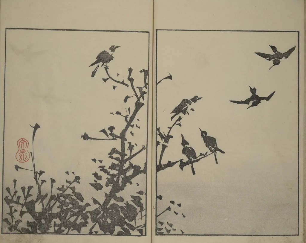 An illustration from Shazanrō (Bunchō) Picture Book (Shazanrō ehon 寫山樓畫本), 1811, leaf 13