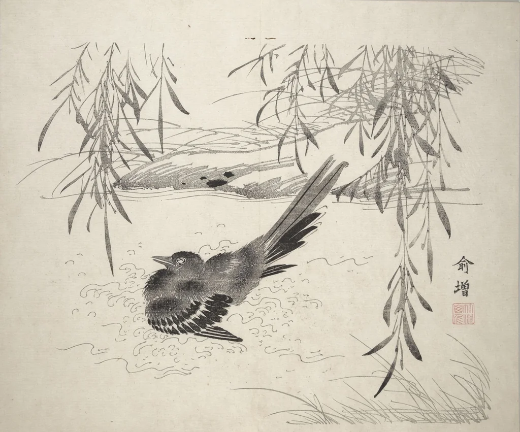 An illustration from Yūsai Picture Album (Yūsai gafu 融齋畫譜), 1831, leaf 12