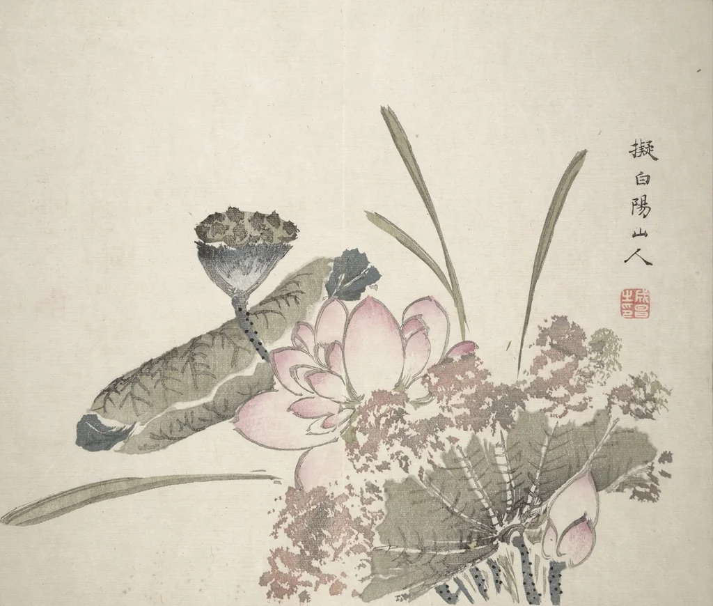 An illustration from Yūsai Picture Album (Yūsai gafu 融齋畫譜), 1831, leaf 19
