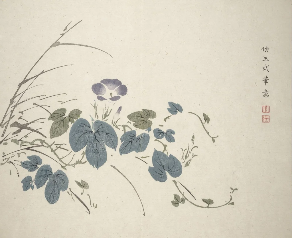 An illustration from Yūsai Picture Album (Yūsai gafu 融齋畫譜), 1831, leaf 20