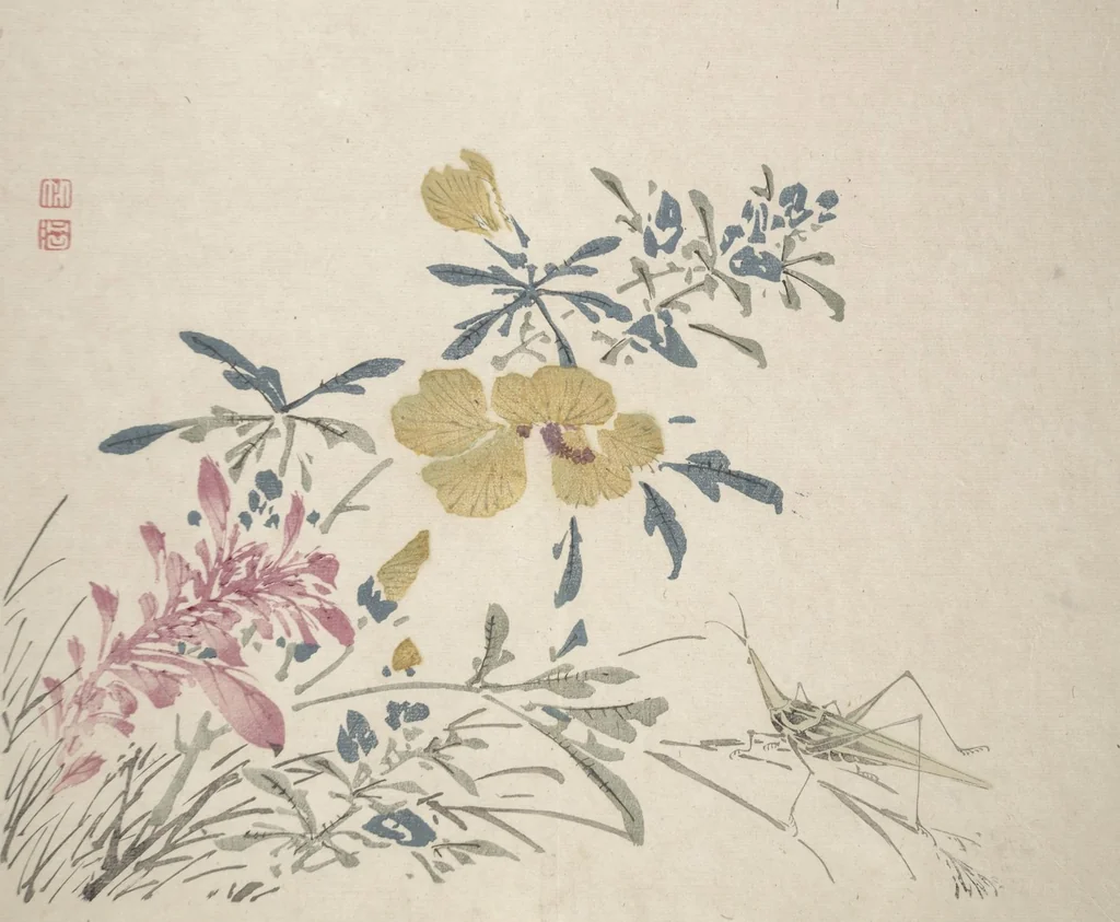 An illustration from Yūsai Picture Album (Yūsai gafu 融齋畫譜), 1831, leaf 22