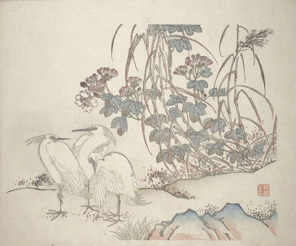 An illustration from Yūsai Picture Album (Yūsai gafu 融齋畫譜), 1831, leaf 5