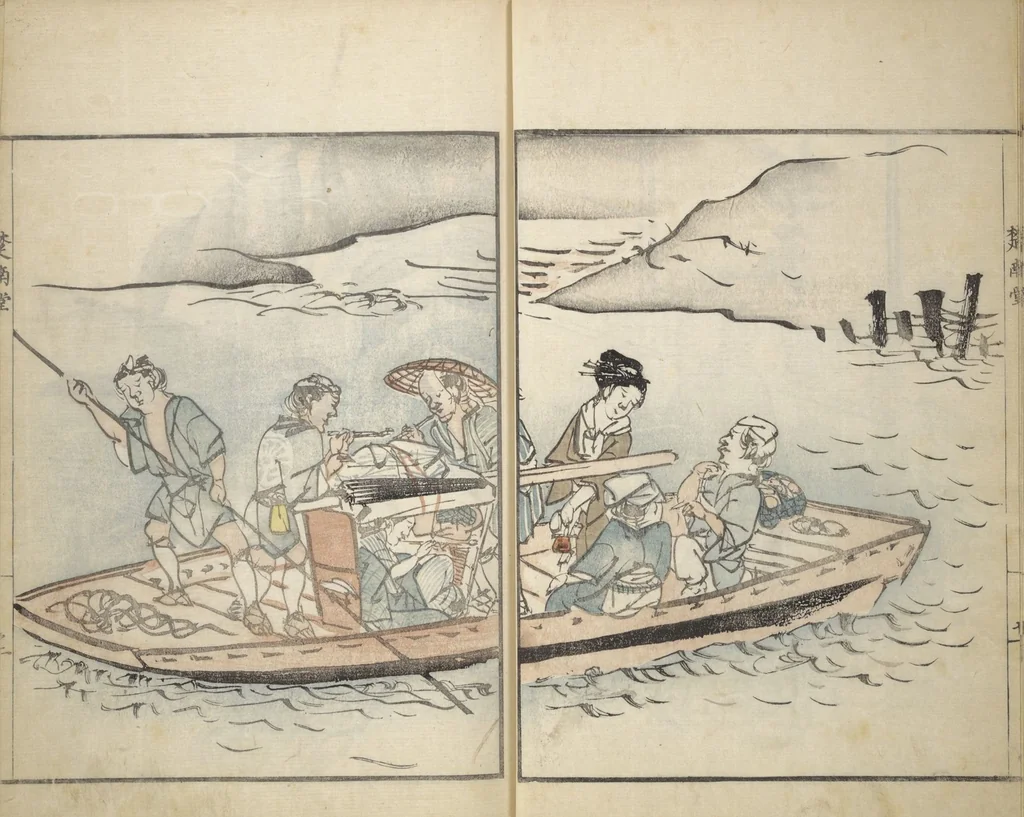 An illustration from Sōnan (Chinnen) Picture Album (Sōnan gafu 楚南画譜), 1834, leaf 17