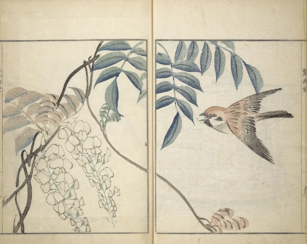 An illustration from Sōnan (Chinnen) Picture Album (Sōnan gafu 楚南画譜), 1834, leaf 18