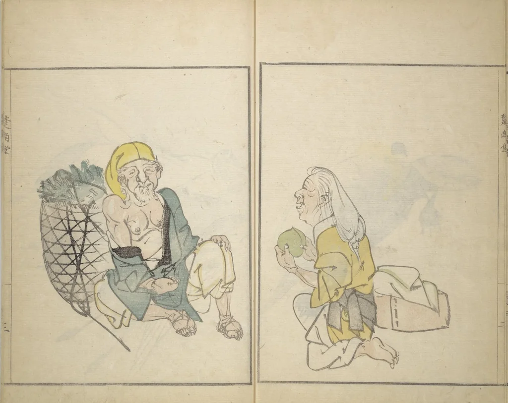 An illustration from Sōnan (Chinnen) Picture Album (Sōnan gafu 楚南画譜), 1834, leaf 8