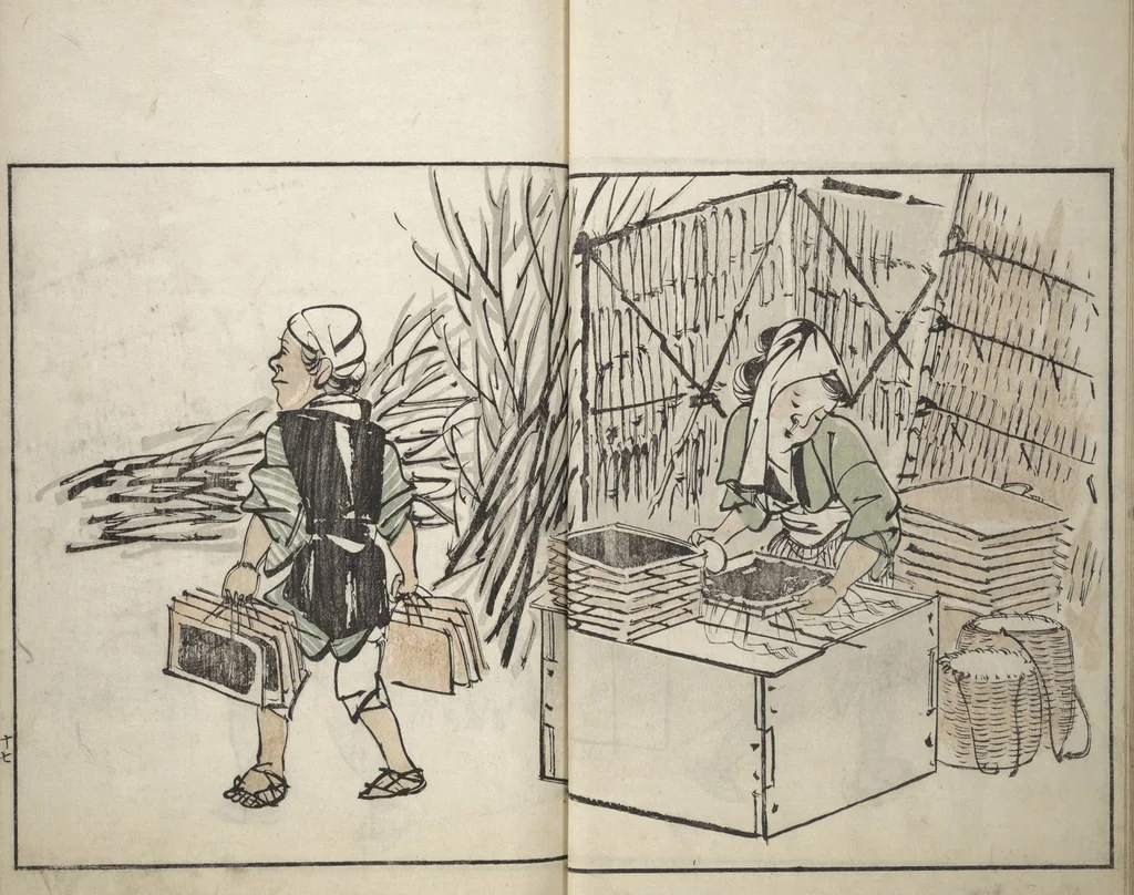 An illustration from Customs of the Eastern Capital (Edo) (Azuma no teburi あづまの手ぶり), 1829, leaf 21