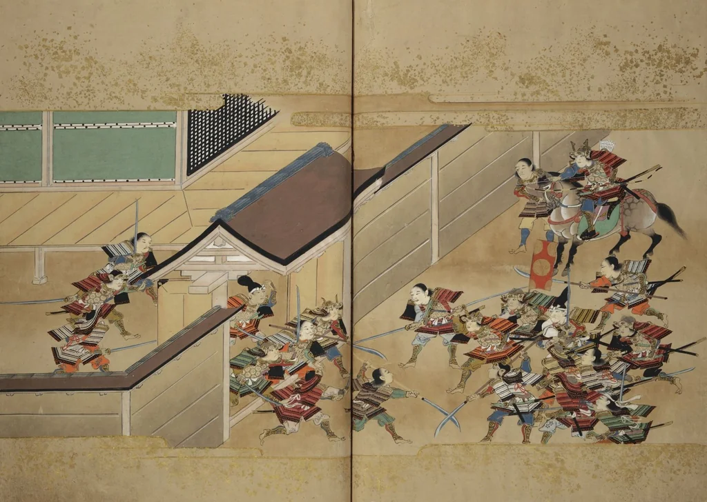 An illustration from The Fujiwara Chapter (Fujiwara no maki 藤原の巻), 1661, leaf 55