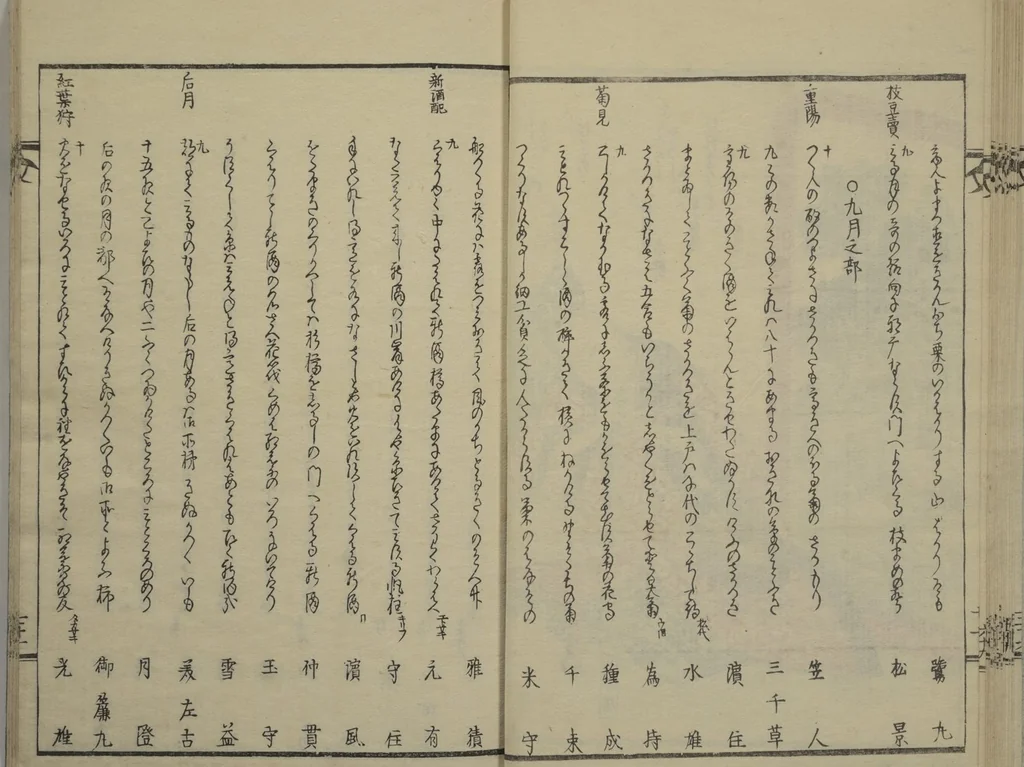 An illustration from Collection of Kyōka Verse with Portraits of Poets in Famous Numerical Groupings (Kyōka meisū gazō shū 狂歌名数画像集) : [volume 2], 1830, leaf 17