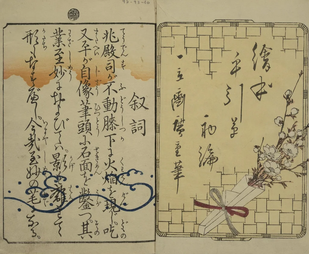 An illustration from Picture Book for the Practice of Drawing (Ehon tebikigusa 絵本手引草), 1849, leaf 2