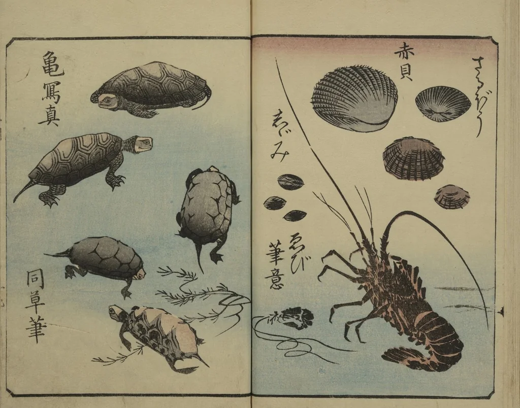 An illustration from Picture Book for the Practice of Drawing (Ehon tebikigusa 絵本手引草), 1849, leaf 20