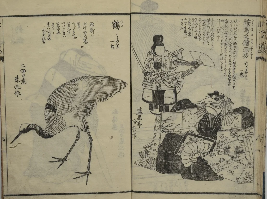 An illustration from Ideas for Various Things of the Seasons (Shiki Tsukurimono shukō no tane 四季造物趣向種) : [volume 1], 1837, leaf 13