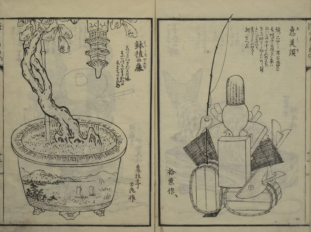 An illustration from Ideas for Various Things of the Seasons (Shiki Tsukurimono shukō no tane 四季造物趣向種) : [volume 2], 1837, leaf 3