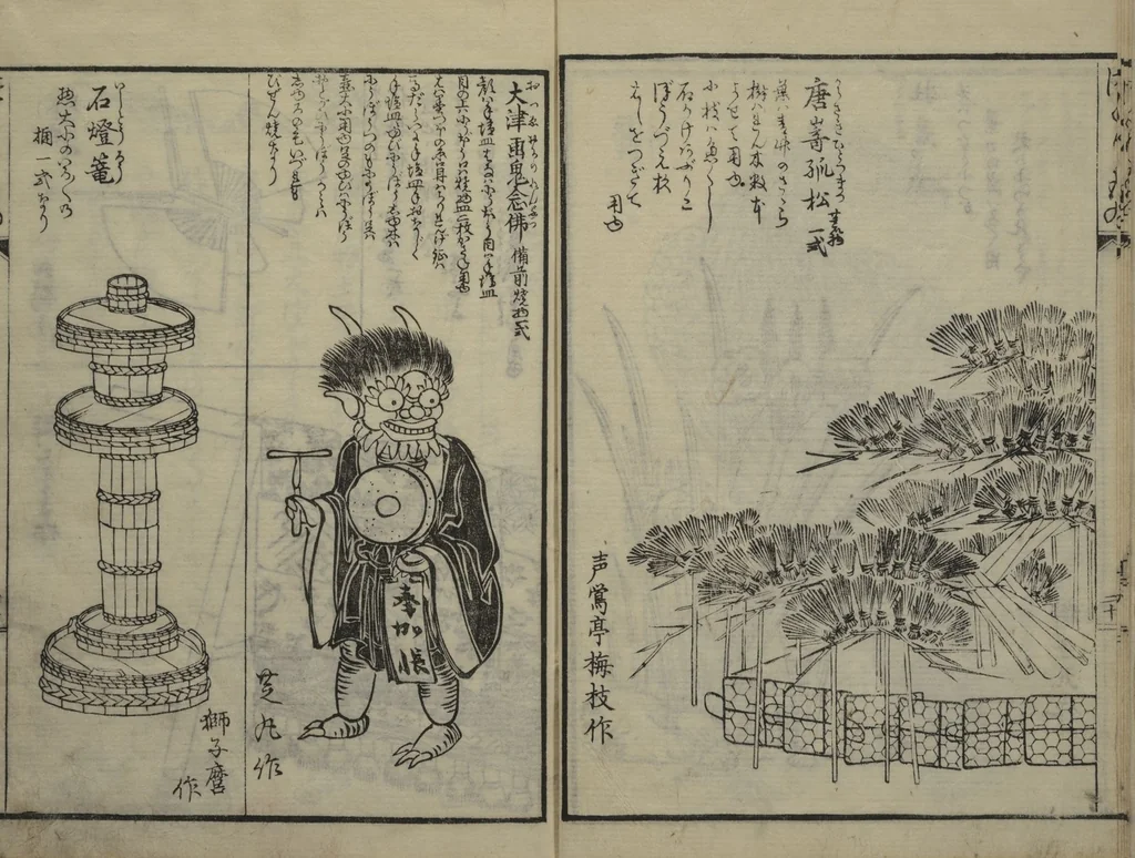 An illustration from Ideas for Various Things of the Seasons (Shiki Tsukurimono shukō no tane 四季造物趣向種) : [volume 2], 1837, leaf 7