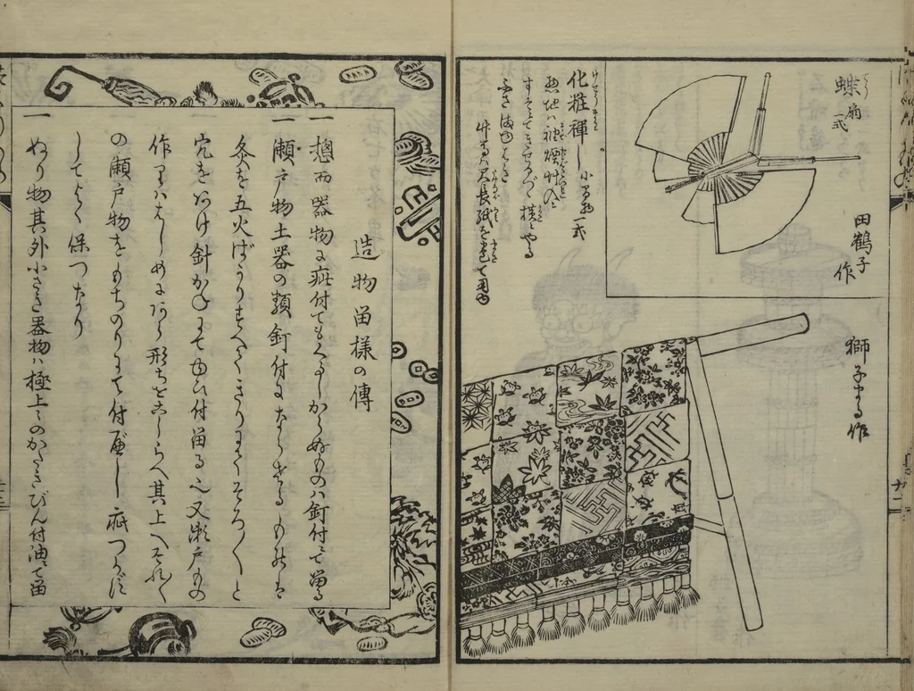 An illustration from Ideas for Various Things of the Seasons (Shiki Tsukurimono shukō no tane 四季造物趣向種) : [volume 2], 1837, leaf 8