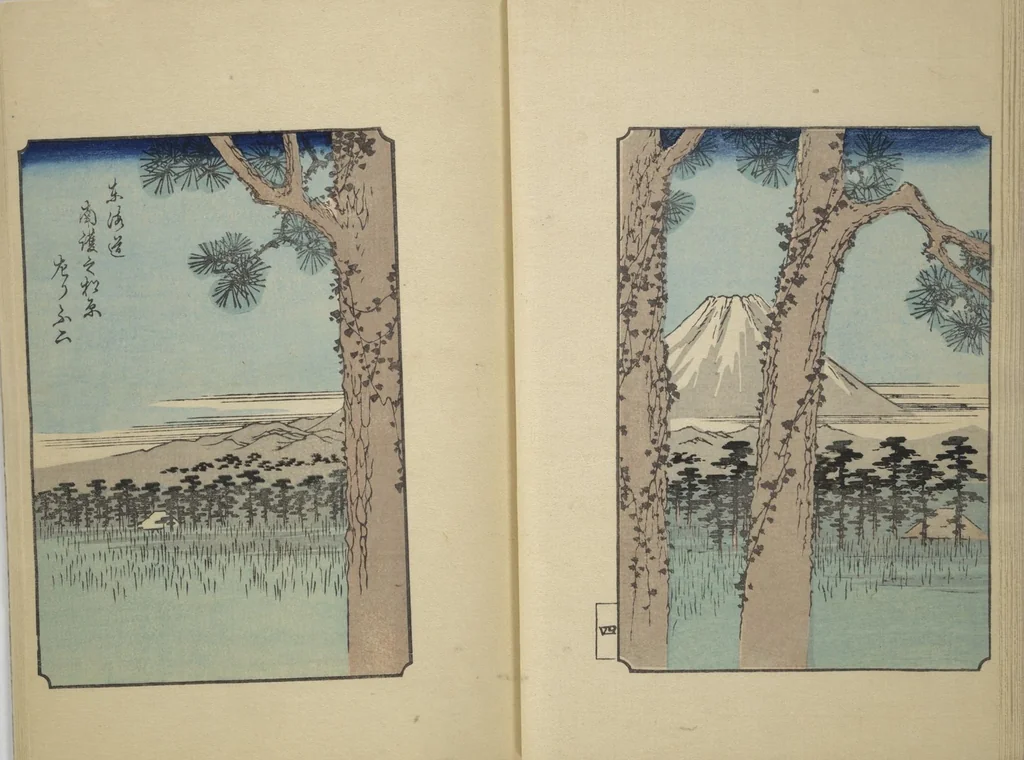 An illustration from One Hundred Views of Mount Fuji (Fujimi hyakuzu 富士見百図), 1859, leaf 11