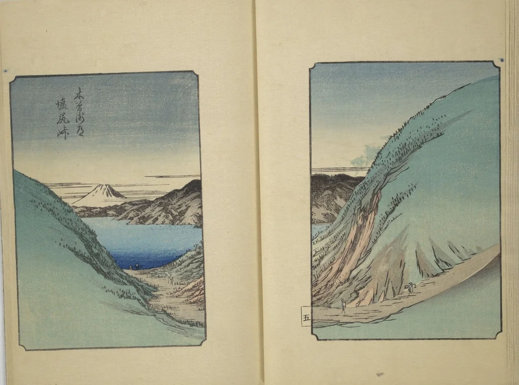 An illustration from One Hundred Views of Mount Fuji (Fujimi hyakuzu 富士見百図), 1859, leaf 12