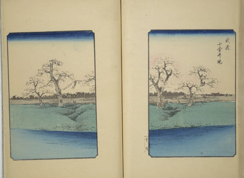 An illustration from One Hundred Views of Mount Fuji (Fujimi hyakuzu 富士見百図), 1859, leaf 25