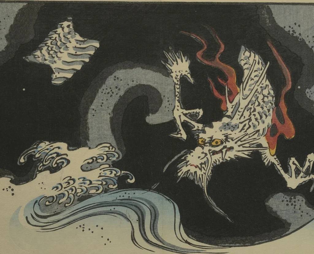 An illustration from Hiroshige Picture Album (Hiroshige gafu 広重画譜), 1862, leaf 18