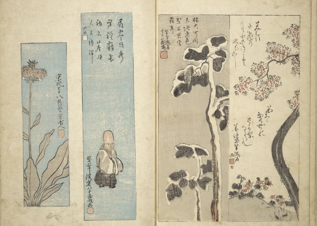 An illustration from Traces of Kenzan's Brush (Kenzan iboku 乾山遺墨), 1823, leaf 10