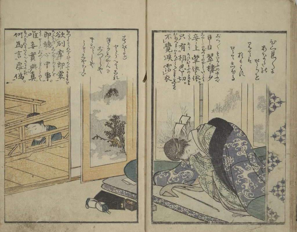 An illustration from Collection of Short Poems in Chinese from Itako (Itako zekku shū 潮来絶句集), 1802, leaf 11