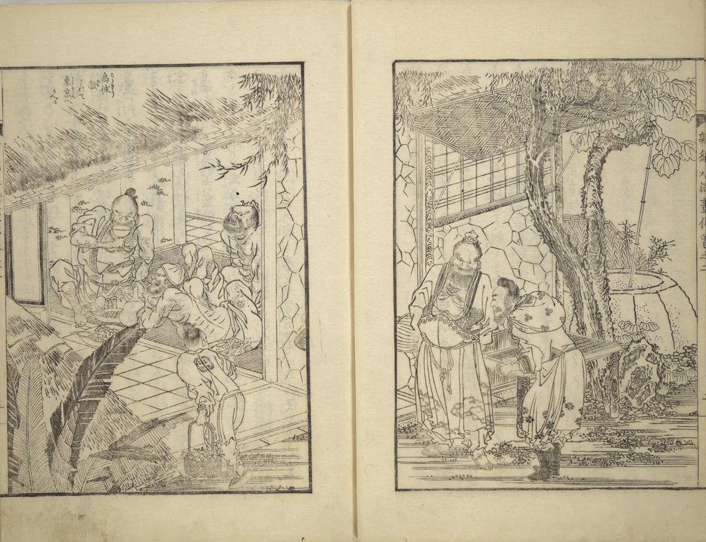 An illustration from An Illustrated New Edition of Suikoden (The Water Margin) (Shinpen suiko gaden 新編水滸画伝), 1805, leaf 19