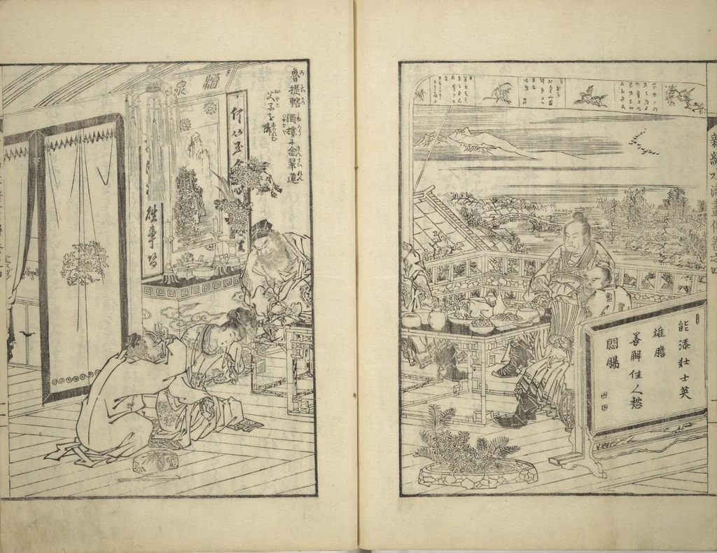 An illustration from An Illustrated New Edition of Suikoden (The Water Margin) (Shinpen suiko gaden 新編水滸画伝), 1805, leaf 48