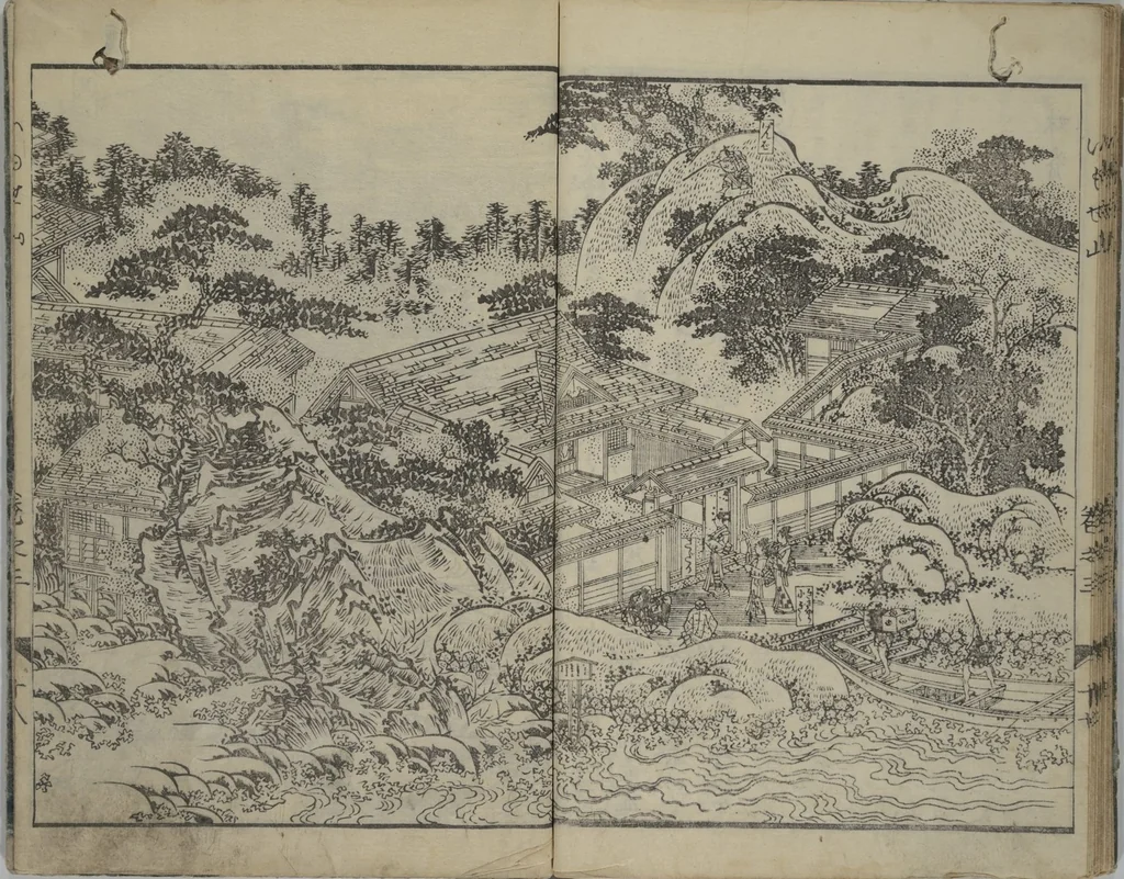 An illustration from The Mountains of Husband and Wife (Onyo imoseyama 阥阦妹背山), 1810, leaf 19