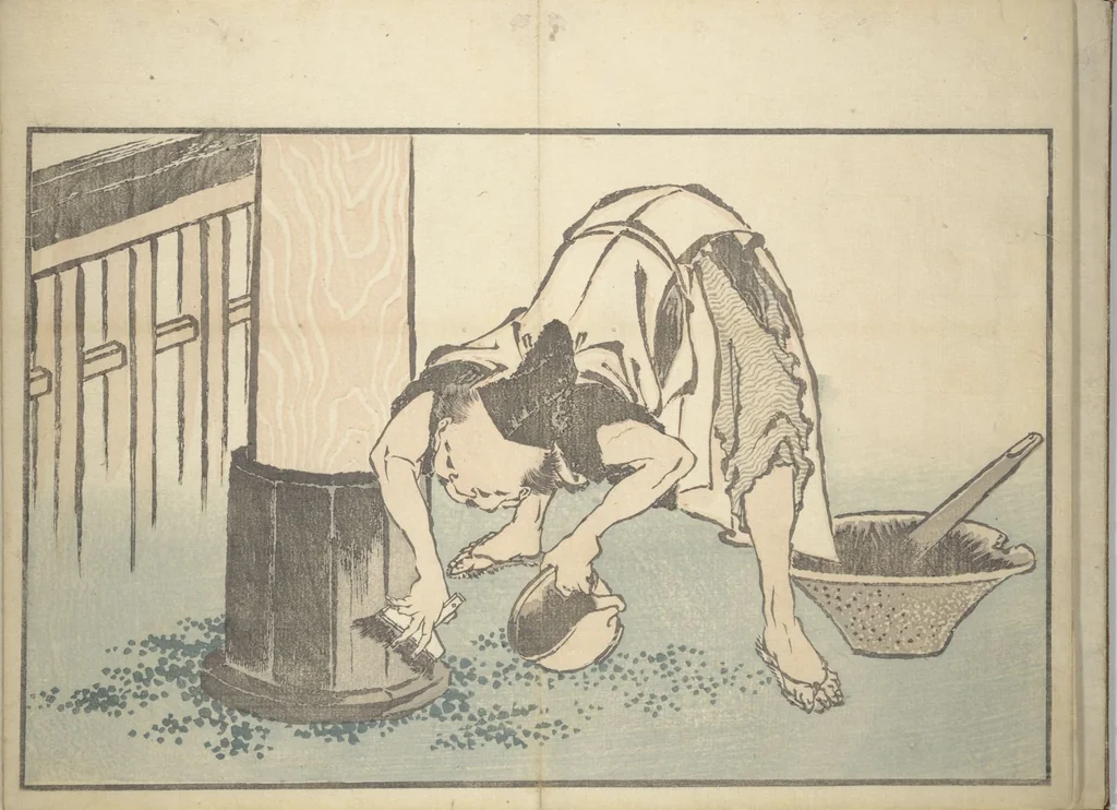 An illustration from A Realistic Sketchbook by Hokusai (Hokusai shashin gafu 北斎写真画譜), 1814, leaf 7