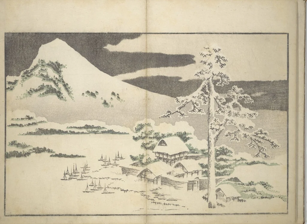 An illustration from A Realistic Sketchbook by Hokusai (Hokusai shashin gafu 北斎写真画譜), 1814, leaf 9