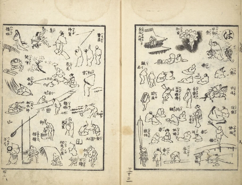 An illustration from The Quick Pictorial Dictionary (Ehon hayabiki 画本早引) : [volume 1], 1817, leaf 7