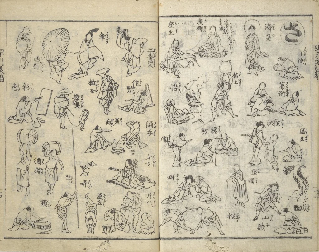 An illustration from The Quick Pictorial Dictionary (Ehon hayabiki 画本早引) : [volume 2], 1819, leaf 15