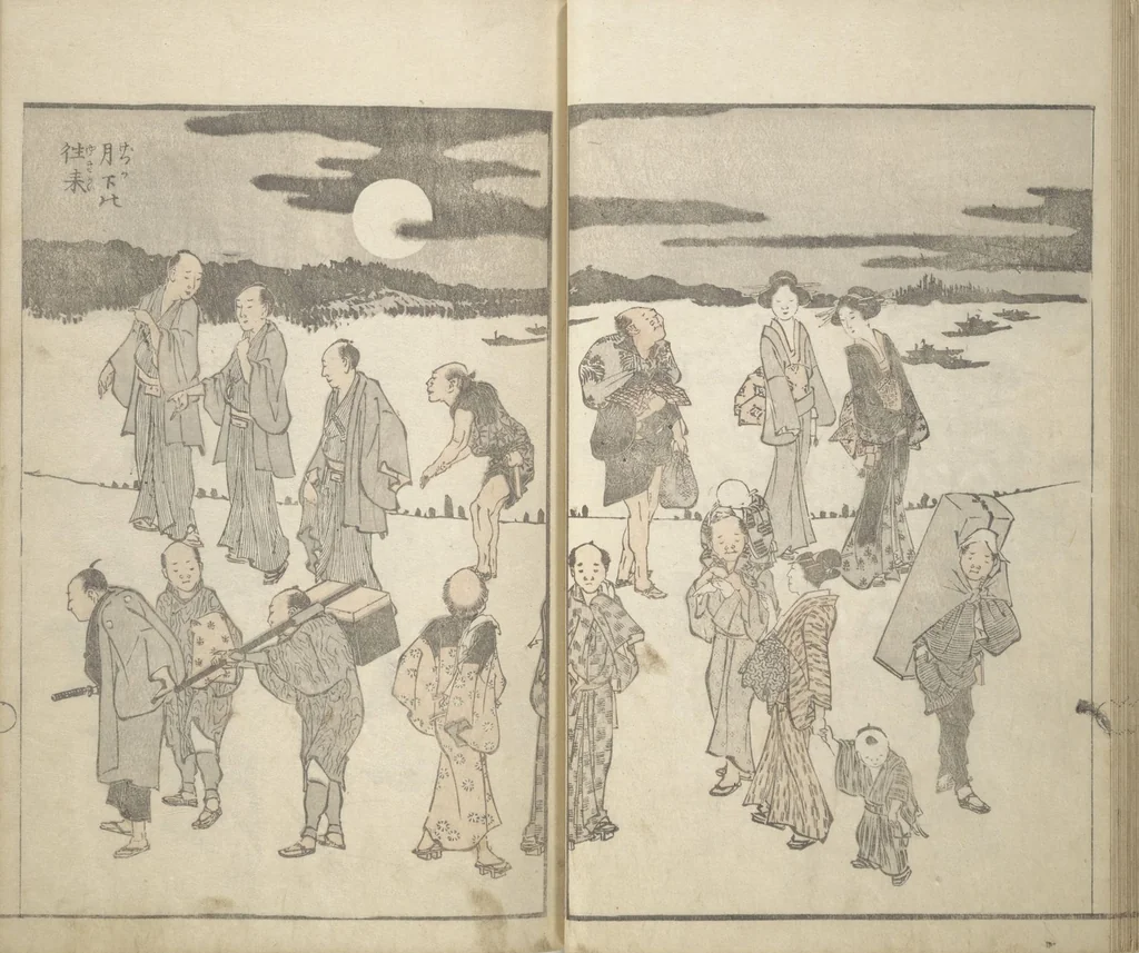 An illustration from Various Pictures by Hokusai (Hokusai soga 北斎麁画), 1820, leaf 22
