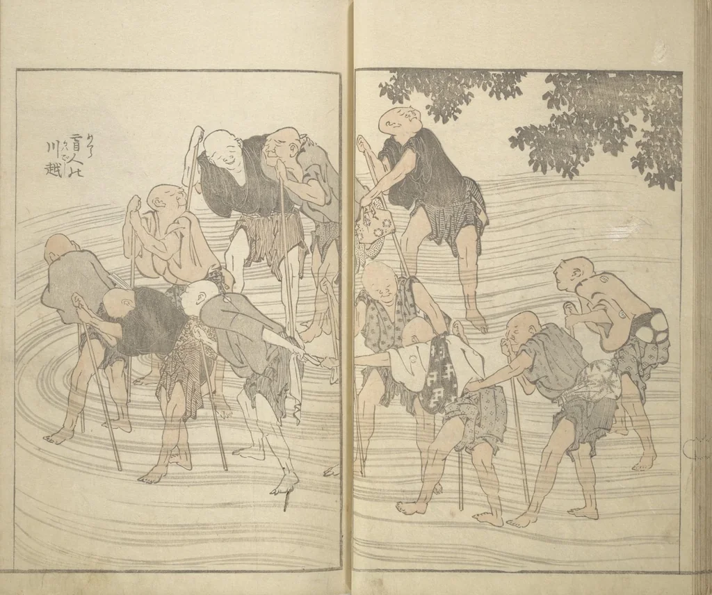 An illustration from Various Pictures by Hokusai (Hokusai soga 北斎麁画), 1820, leaf 24