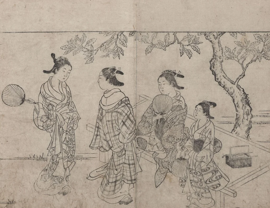 An illustration from The drawing manual: The Evergreens (Ehon Tokiwagusa 絵本常盤草) : [volumes 2-3], 1731, leaf 16