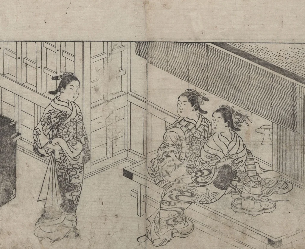 An illustration from The drawing manual: The Evergreens (Ehon Tokiwagusa 絵本常盤草) : [volumes 2-3], 1731, leaf 22