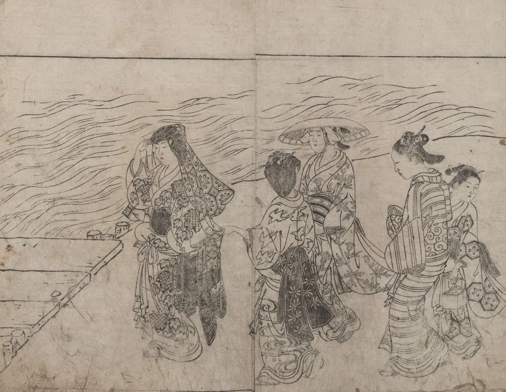 An illustration from The drawing manual: The Evergreens (Ehon Tokiwagusa 絵本常盤草) : [volumes 2-3], 1731, leaf 3