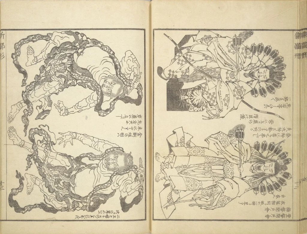An illustration from Picture Book of New Designs for the Various Crafts (Shōshoku ehon Katsushika shin hinagata 諸職絵本葛飾新鄙形), 1836, leaf 15