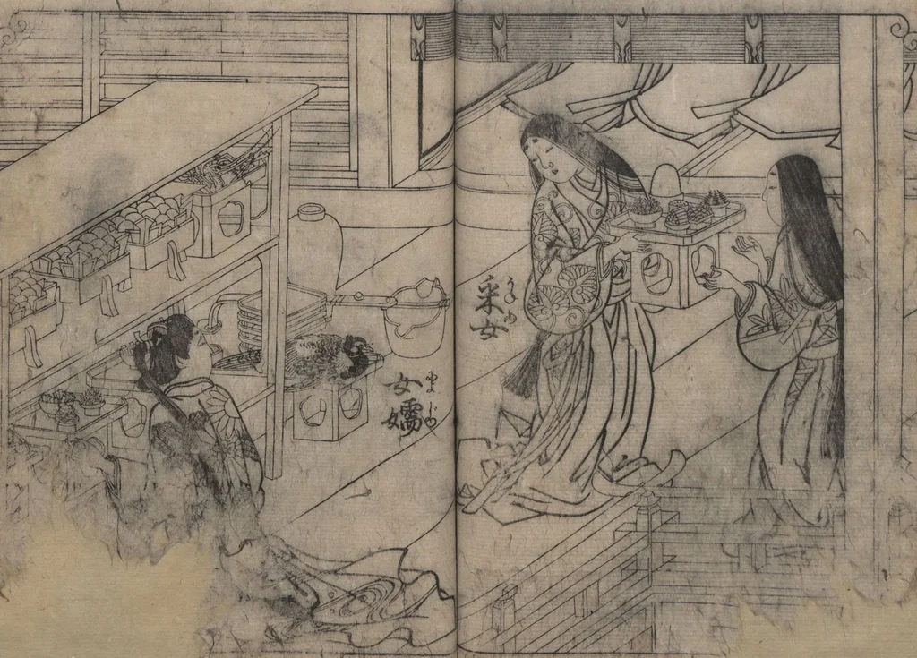 An illustration from One Hundred Women Classified According to Their Rank (Hyakunin joro shinasadame 百人女郎品定) : [volume 1], 1723, leaf 18